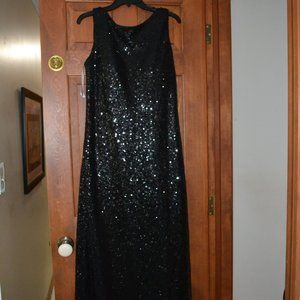 Christina Wu Sequined Gown Black Size 20 Backdrop Cowl